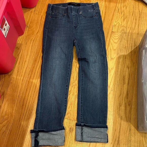 Liverpool size 2 jeggings cropped blue capri cuffed jeans - Picture 5 of 5